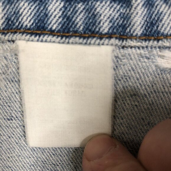 Vintage Old Navy Jean Jacket Womens Large Sunwashed Distressed Y2K 90s Western - Picture 6 of 16